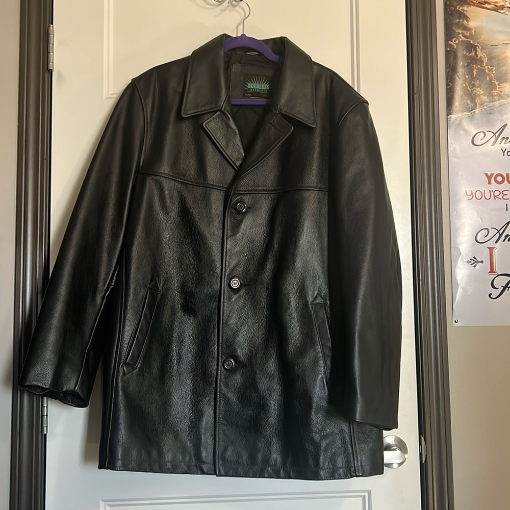 Men’s 3/4 Peerless leather dress jacket